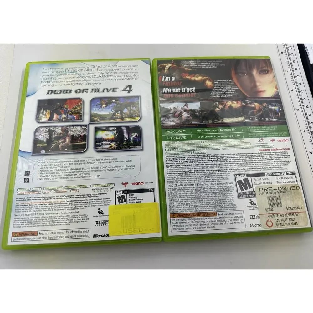 Dead or Alive Game Bundle Set 4 & 5 Microsoft Xbox 360 CIB Vintage Retro Gaming